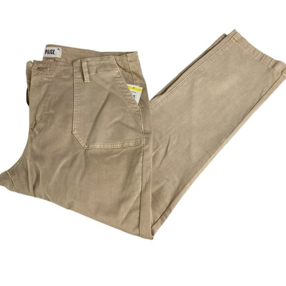 Paige Mayslie Straight Ankle Jeans | Womens 34, Vtg Warm Sand NEW - Picture 9 of 15